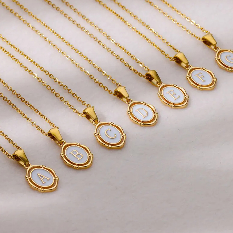 A-Z Lettre Initiale Émail Coll - Birth Flower Necklace avis et prix