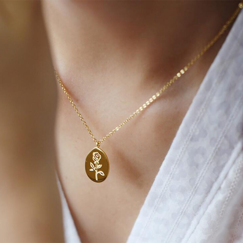 Colliers en acier inoxydable p - Birth Flower Necklace avis et prix