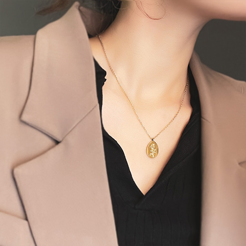 Colliers en acier inoxydable p - Birth Flower Necklace avis et prix