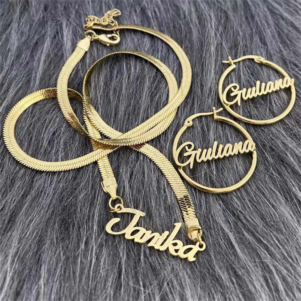 LeeChee Ensemble de bijoux pou - Name Necklace Custom avis et prix