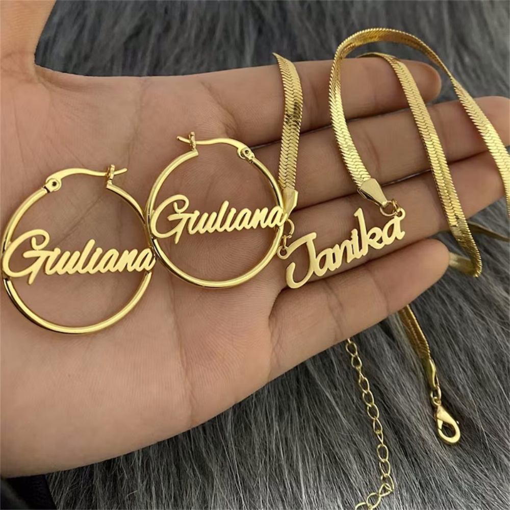 LeeChee Ensemble de bijoux pou - Name Necklace Custom avis et prix